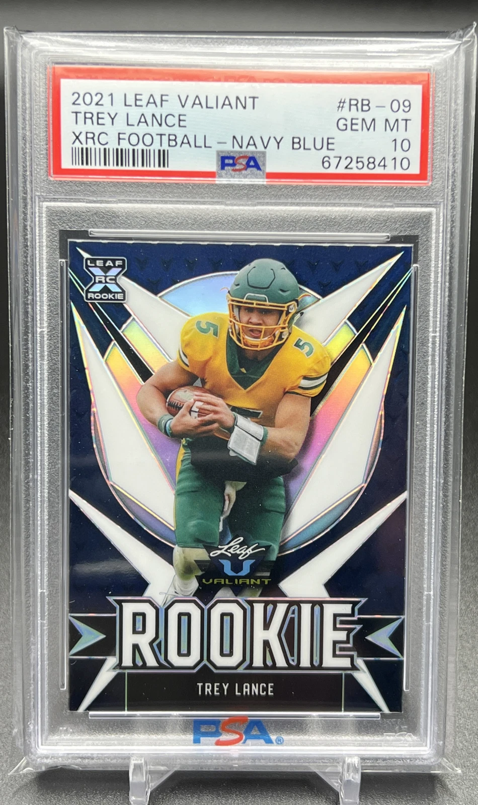 Trey Lance Leaf Valiant Xrc Football #RB09 Navy Blue