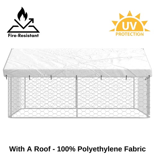 Outdoor Dog Kennel with Roof 300x300x150 cm Pet Dog Puppy Pet House Large - Picture 6 of 13