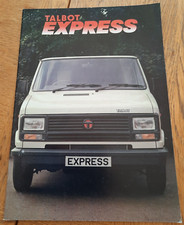 1983 TALBOT EXPRESS VAN car sales brochure from the UK. Bus / truck / camper van