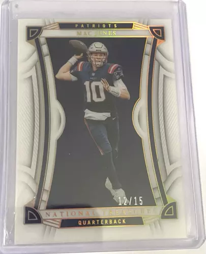 2022 Panini National Treasures Football Mac Jones Holo Gold Card 12/15 NINERS