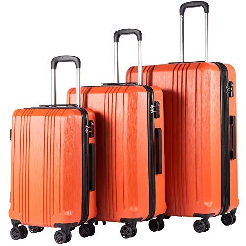 Expandable Suitcase Pc+abs 3 Piece Set With Tsa Lock Spinner
