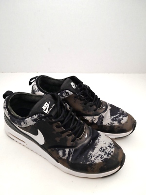 nike air max thea black print trainers
