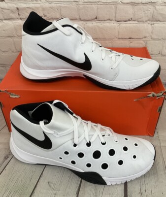 Nike Zoom Hyperquickness 2015 TB Unisex Basketball Shoe White Black US 5.5 M 7 W
