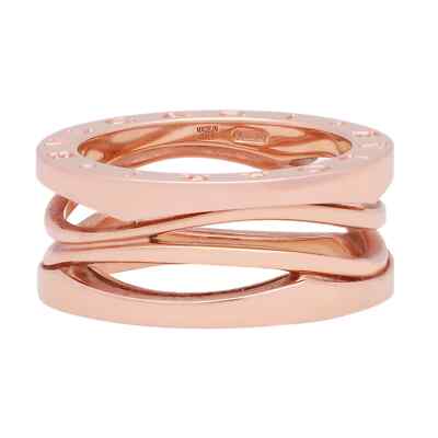 BVLGARI B-zero1リング Bvlgari B.Zero1 Design Legend Three Band Ring 18K Rose Gold Size