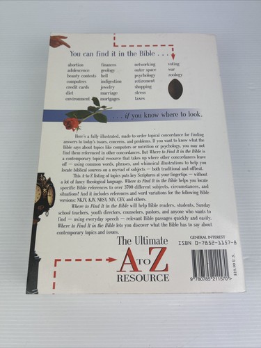 Where to Find It in the Bible Dictionary Ken Anderson A To Z book Reference - Picture 3 of 19