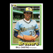 Bill Castro 1981 Donruss Milwaukee Brewers #578 NM+ Vintage!