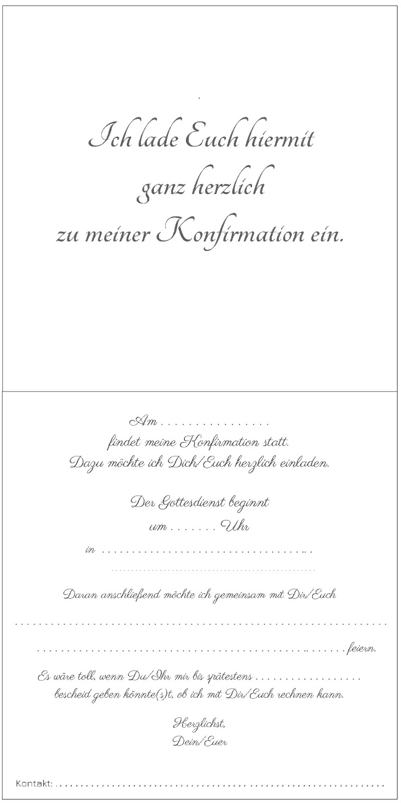 Einladungskarten, Einladung zur Kommunion mit Umschlag MK1721