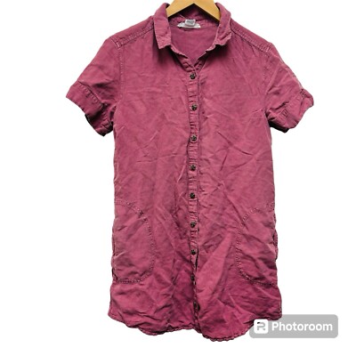 ladies short sleeve summer dresses Smocked V-Neck Short Sleeve Dress Moss / L