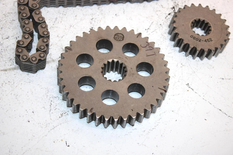 94 Arctic Cat Ext 580 Efi OEM 23T/39T engrenagem com corrente 72P 0602-451 0602-456 SA27 - Imagem 3 de 4