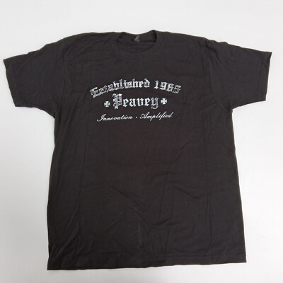 #ad Official Authentic Peavey Gothic T Shirt Established 1965 Black Graphic Tee $15.00