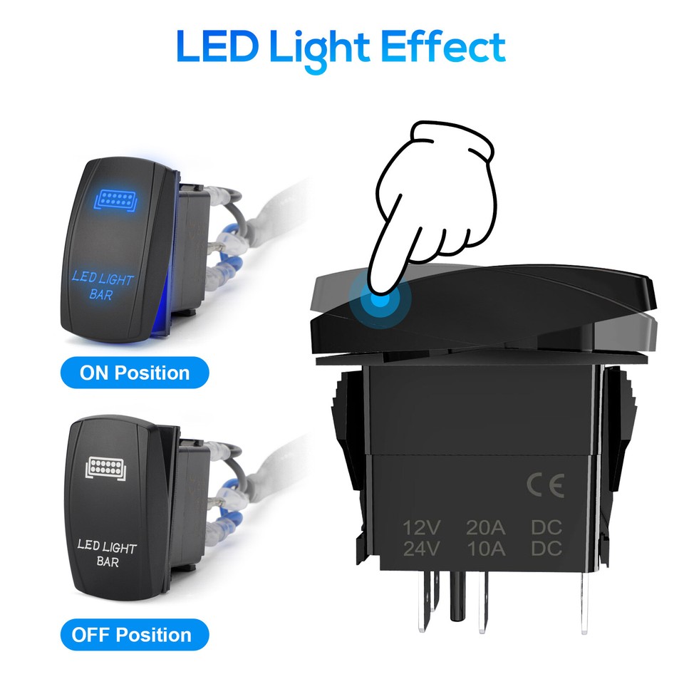 Round 12V 40A Wiring Harness Kit With Fuse, ON/OFF Switch &amp; Relay For LED Fog Lights LED Light Bar Car &amp; Truck Light Bars
