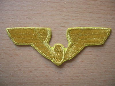 MARKENLOS Aufnäher / Patch DR Deutsche Reichsbahn Flügelrad Flügel Motorrad Art. 25055