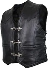 Men's leather vest leather cowl biker vest cowl club vest rocker vest