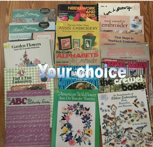 EMBROIDERY, CREWEL, BARGELLO pattern booklets - YOUR CHOICE