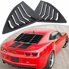 Side Window Louvers Black Windsheild Sunshade Cover for Chevy Camaro 2010-2015
