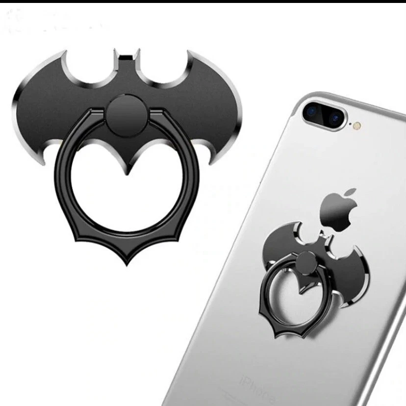 Phone Finger Ring Holder Batman Metallic Black 360 Rotation Secure Universal New