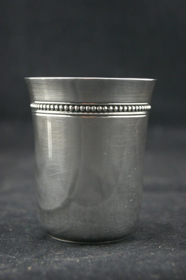 CHRISTOFLE "PERLAS" CHAPADO EN PLATA COPA BEBÉ PATRÓN SELLO FRANCIA  Foto 3 de 4