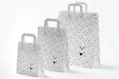 GK-VERPACKUNGEN Papiertragetaschen wo ist der PANDA? Papiertüten Tüten Tragetaschen Kinder Bär