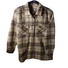 Pendleton Originals Women's Jacket Multi Large Plaid Virgin Wool Vintage USA