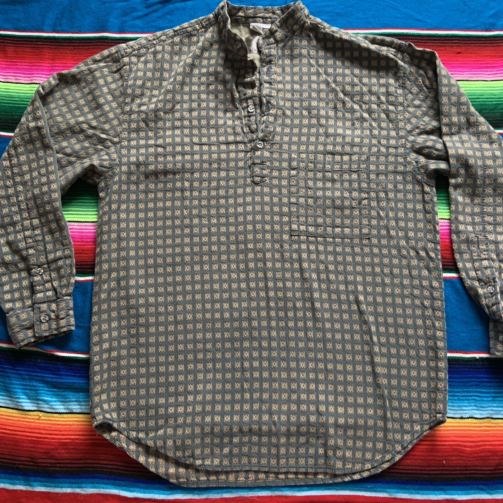 Territory Ahead Patterned Quarter Button Shirt Me… - image 1