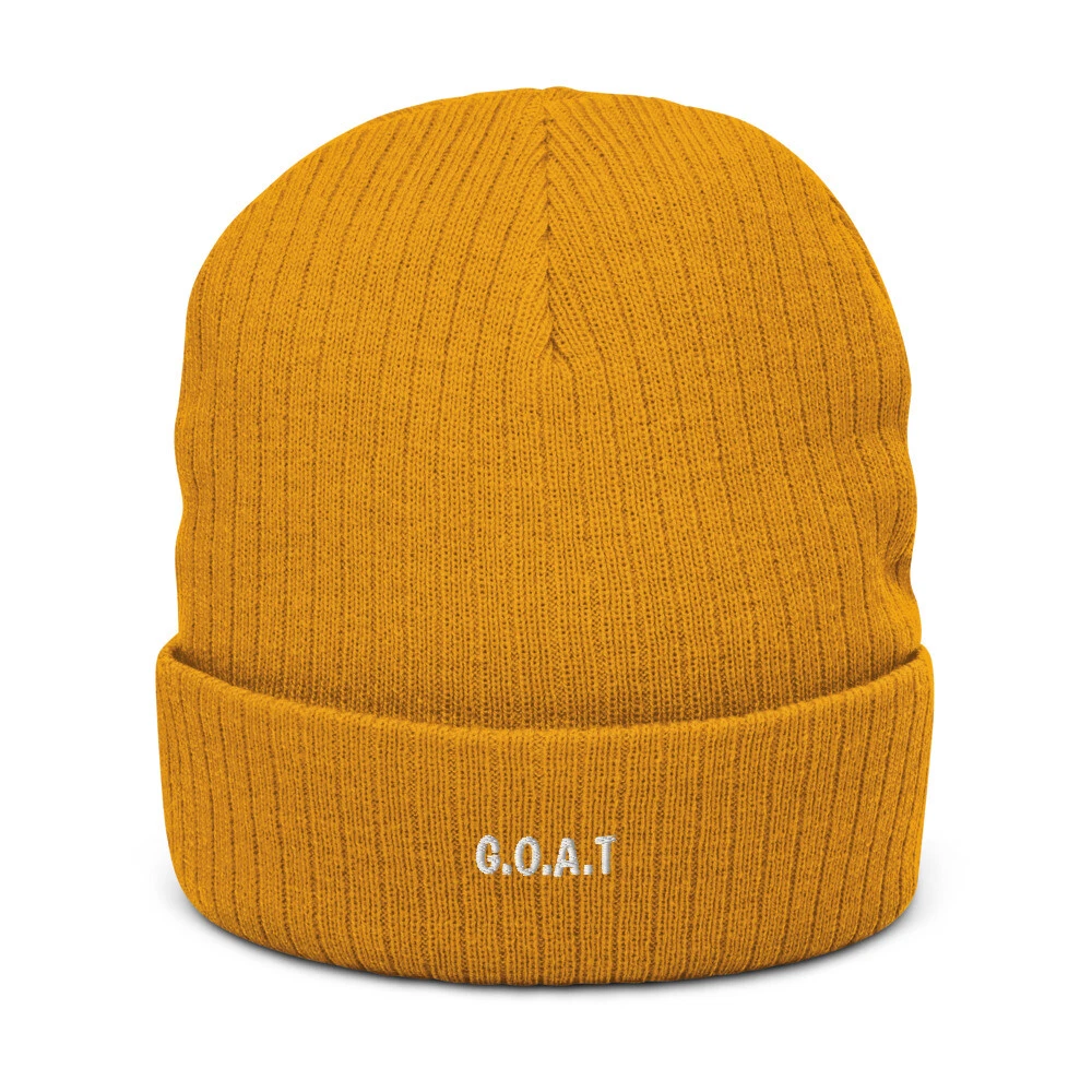 G.O.A.T Recycled materials cuffed winter beanie hat