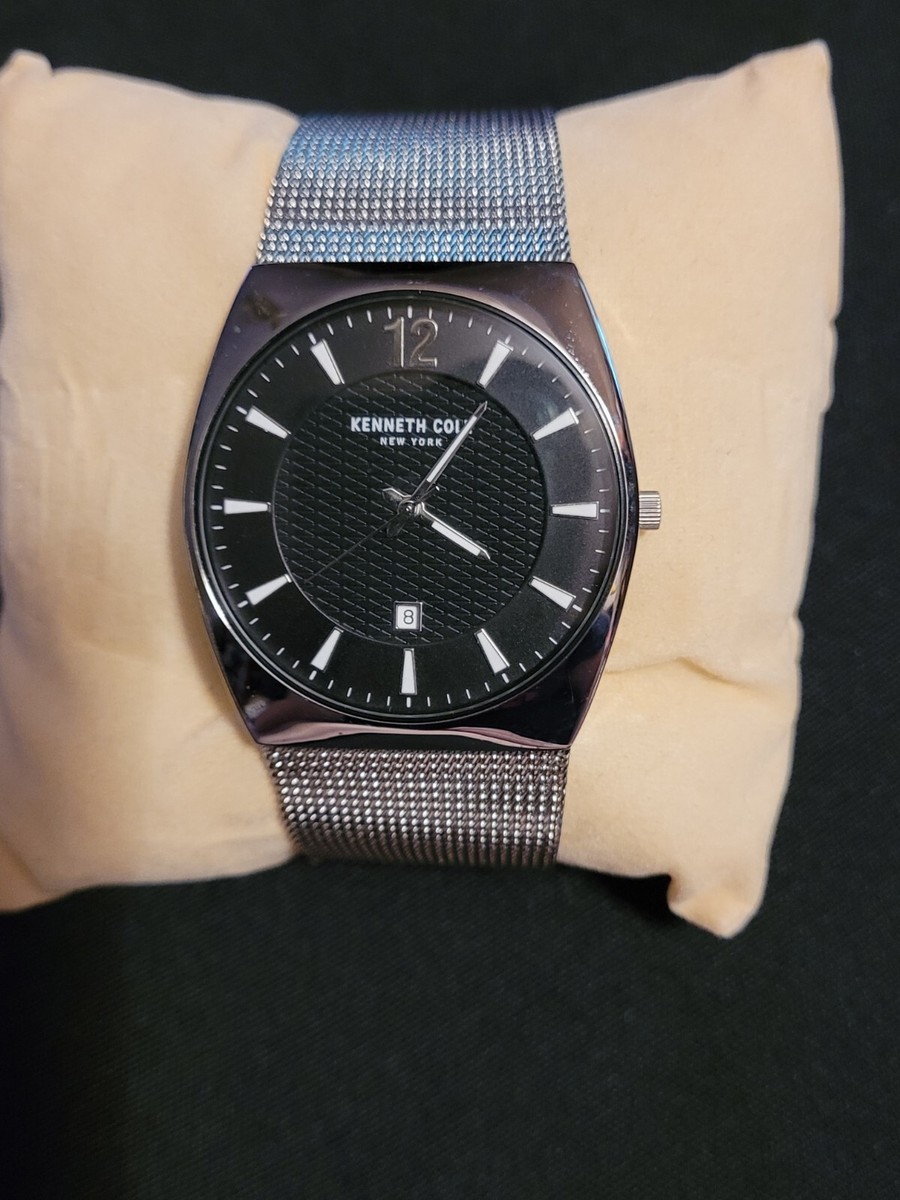 Kenneth Cole New York Men's Quartz Stainless Steel Black Dial 38mm