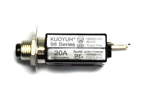 10A 15A 20A Circuit Breaker 98 series 32VDC 125/250VAC KUOYUH Taiwan UL CSA TUV - Picture 3 of 7