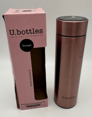 U.Bottles 500ml Edelstahl Thermoskanne Temperaturanzeige Display Teesieb Rose