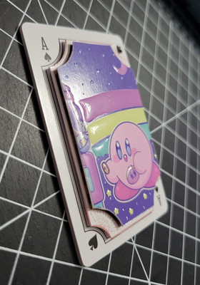 Kirby Scene Night Rainbow - Hand Made 3D Art Card w/Display Stand & Gift Box