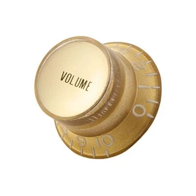 Gibson Reflektor Zylinder Hut Steuerknöpfe 4er Set (gold mit goldener Kappe)