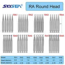 1-10 8 Types Dental Round Carbide Bur for Slow Speed Latch Type RA 1 - 8 Burs