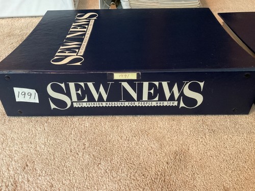 1991 Sew News The Fashion Magazine Full Year of Books in Navy Sturdy Binder - Photo 6/6