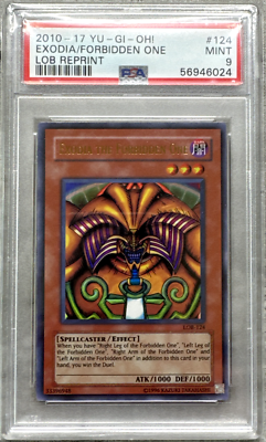 Yugioh Card Exodia The Forbidden One Ultra Rare PSA 9 Mint, LOB