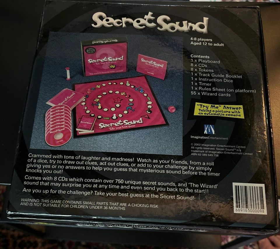 Secret Sound Take Your Best Guess Board Game - Imagination - 2002 - Incomplete - Image 2 of 2
