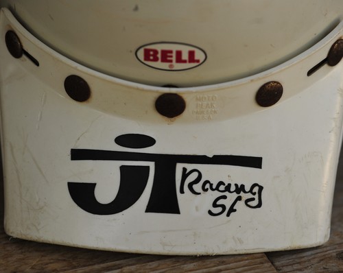Vintage BELL RT 1977 White Motorcycle Helmet Size 7 1/8 R-T Racing - Picture 18 of 19