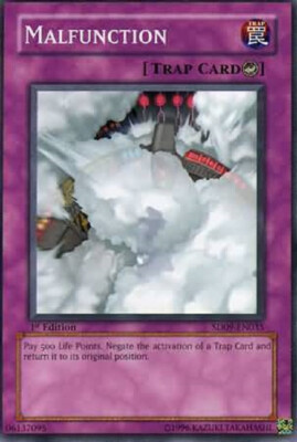 Malfunction - SD09-EN035 - Common 1st Edition Yugioh Card | eBay