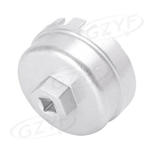 Car Silver Aluminum Oil Filter Wrench Cap 14 Flutes Universal For TOYOTA LEXUS - Picture 6 of 8