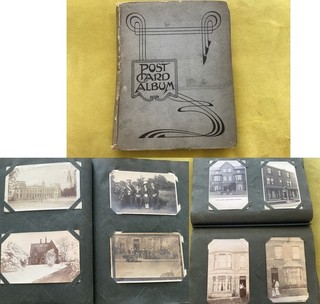 Vintage Postcard Album People Places Social History 140 Real Photo Cards