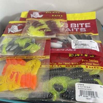 Big Bite Baits Bundle 3 Different Sizes And 5 Colors One Price