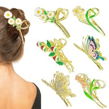 6 Pcs Flower Claw Clips for Women Cute Hair 1 Count Pack of 6 , STYLE B
