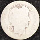 1902 Circulated Barber Dime, 90% Silver