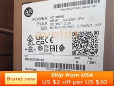 BRAND NEW FACTORY SEALED 25B-D2P3N104 AB PowerFlex 525 0.75kW 480V 1Hp AC Drive