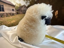 New Wool Pile Stuffed Sheep Plush Toy Collectible Pure Wool Animal Plush Item