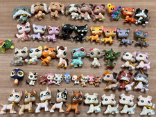 Random 5Pc Pet Shop LPS Animal Figure Tan Great Dane Dog Kid Cute Gift Toy