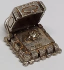 Vintage Sterling Silver Charm 3D Presentation engagement Ring Box Opens
