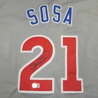 SAMMY SOSA BECKETT COA Autographed AUTO Signed Custom GREY Jersey MLB HOF HR HIT