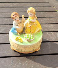 Josef Originals Little Green Apples WORKING Music Box