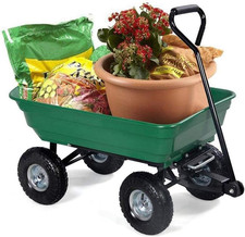 Carriola Da Giardino Versatile 75Lt Con Vasca Ribaltabile E Ruote Pneumatiche - 