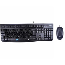 Logitech Mk120 Kit Mouse And Keyboard USB Wired Layout With Spanish Stickers