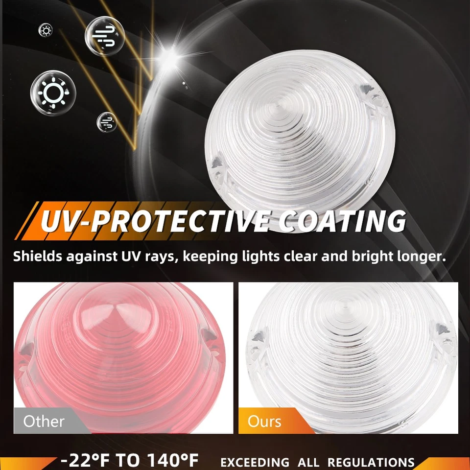 Lentes de luz traseira de backup 4 peças para 1958 Cadillac DeVille e chassi comercial - Imagem 3 de 4